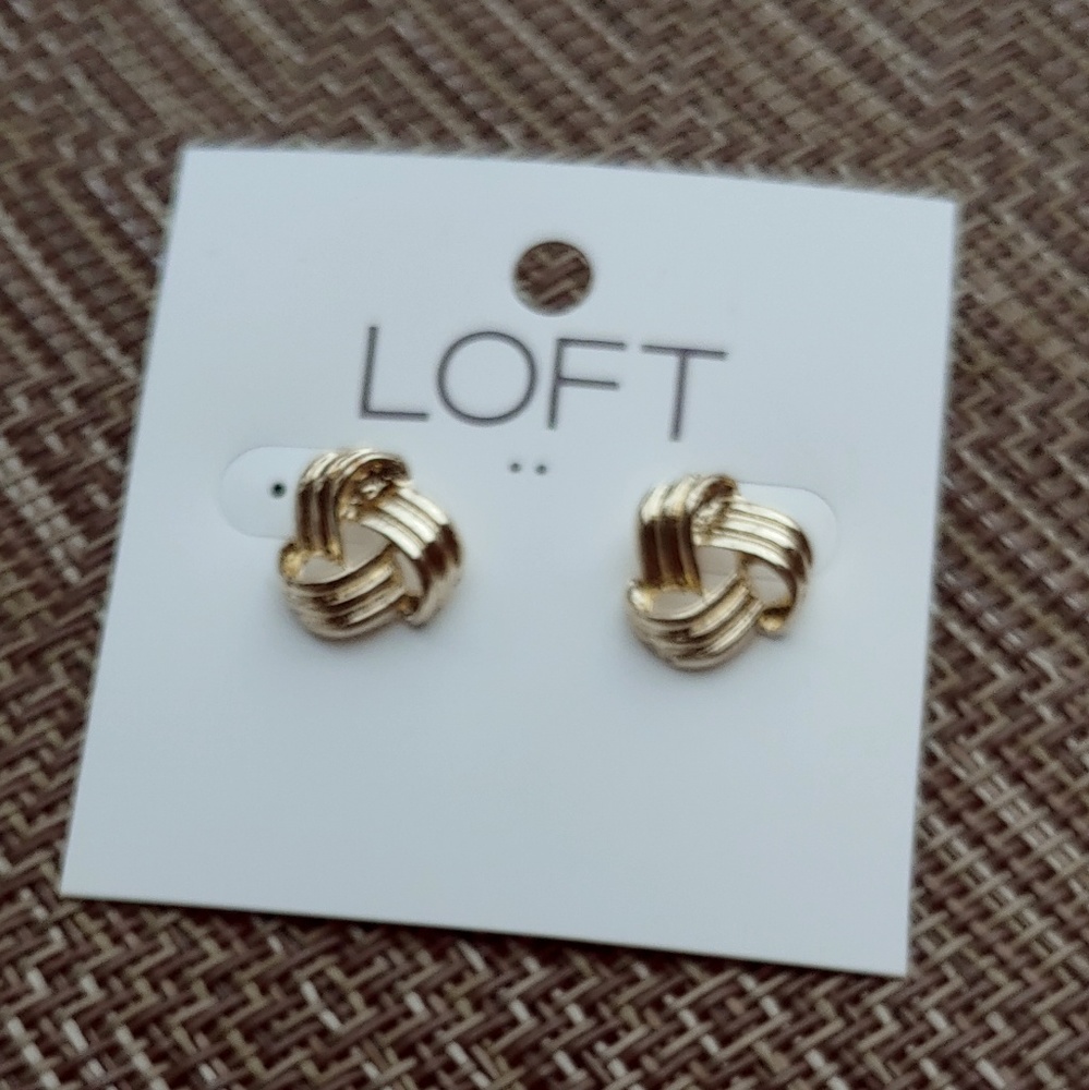 Loft Classic Gold Pierced Earrings - Picture 2 of 3